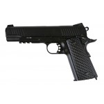 Страйкбольный пистолет 1911 TAC replica, металл, СО2, блоу бэк (KWC)